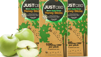 CBD honey sticks green apple 10